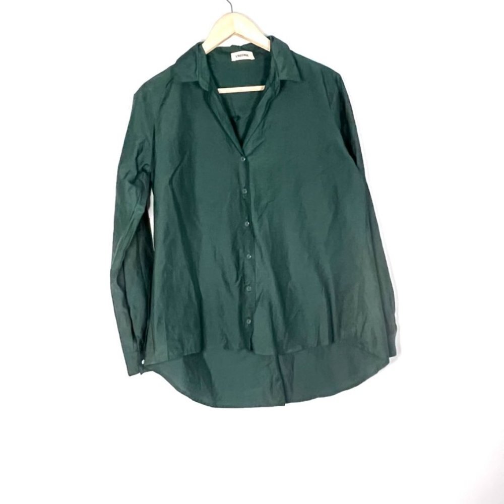L'AGENCE Layla Split Back Button Down Shirt